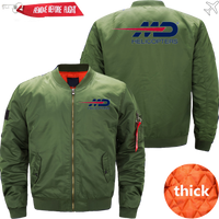 Thumbnail for MD HELICOPTER LOGO BOMBER FLIGHT AVIATOR JACKET