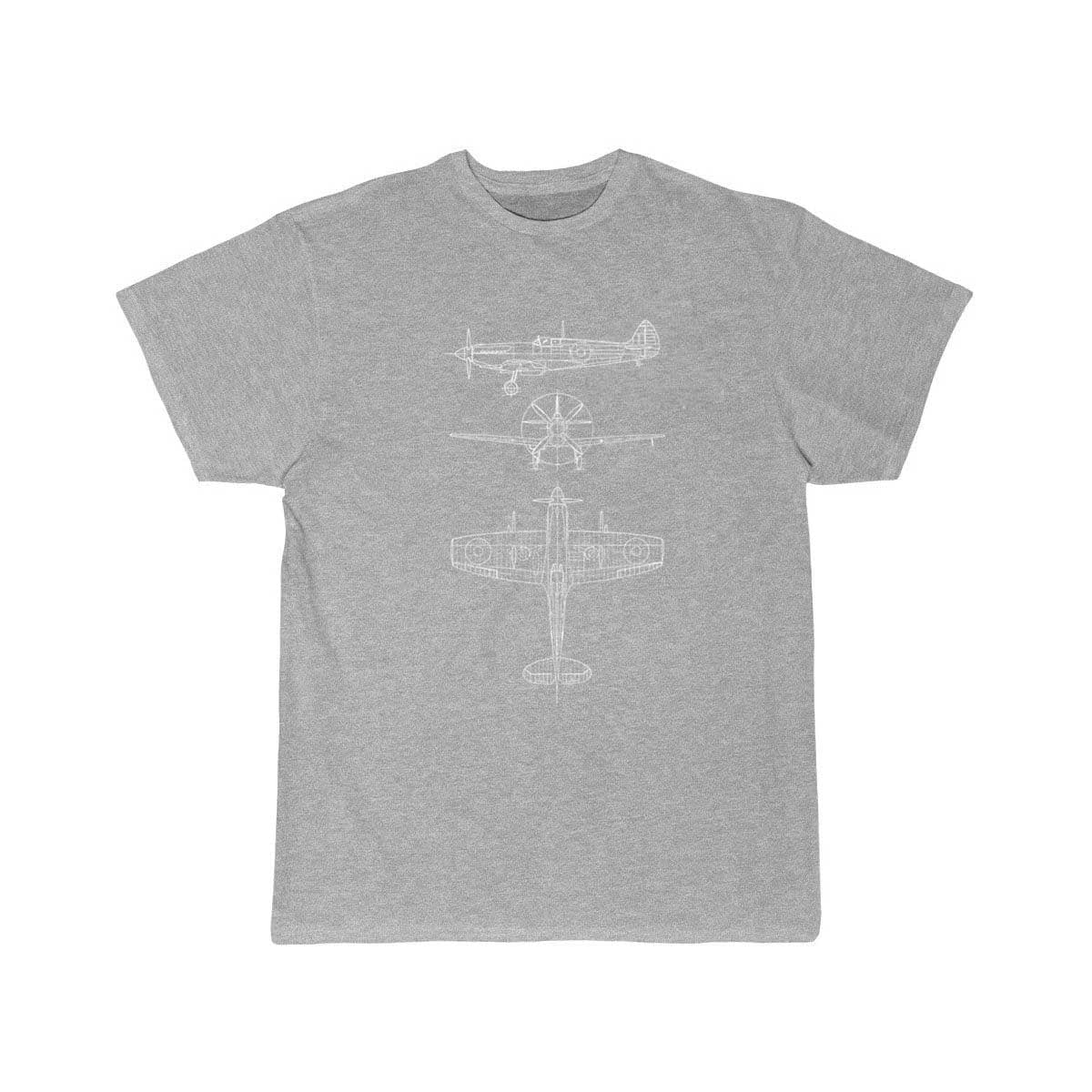 Spitfire airplane blueprint T-SHIRT THE AV8R