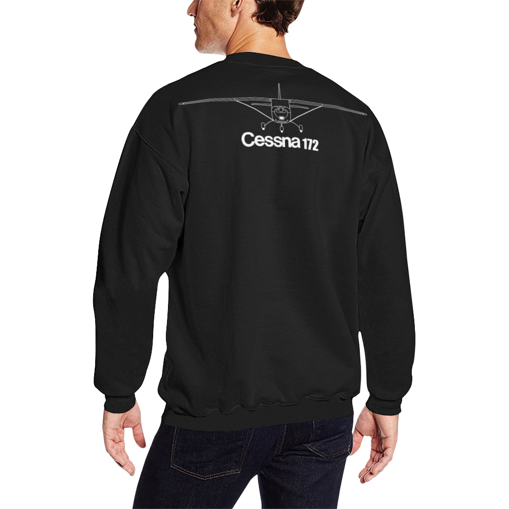 Cessna 172 Men's Oversized Fleece Crew Sweatshirt e-joyer