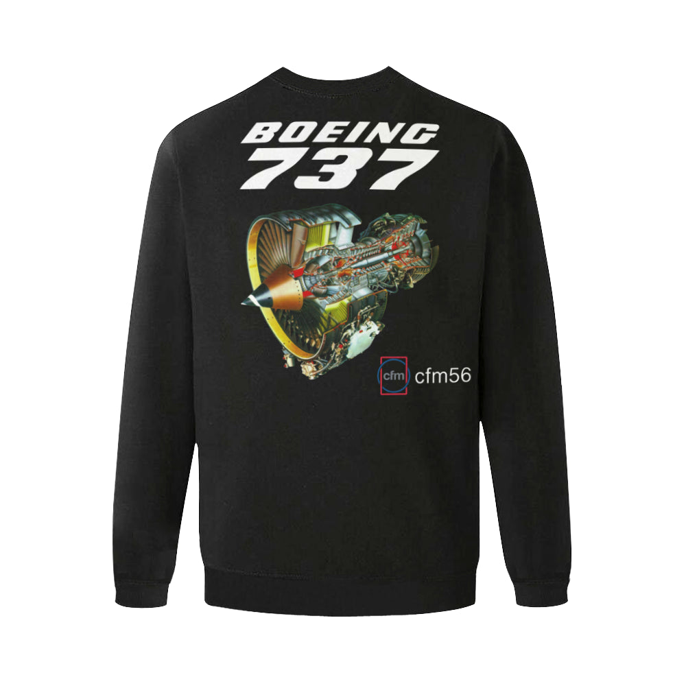 BOEING 737 Men's Oversized Fleece Crew Sweatshirt e-joyer