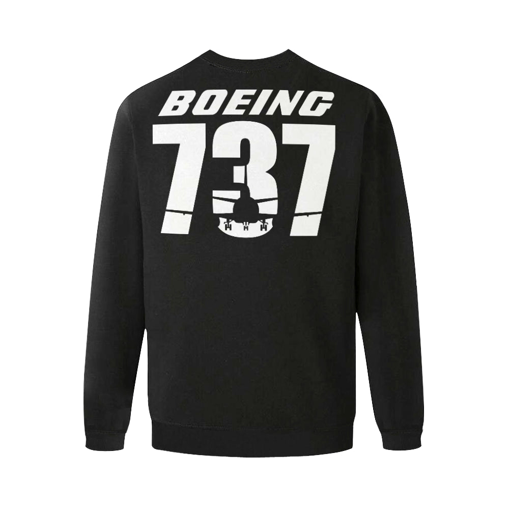 BOEING 737 Men's Oversized Fleece Crew Sweatshirt e-joyer