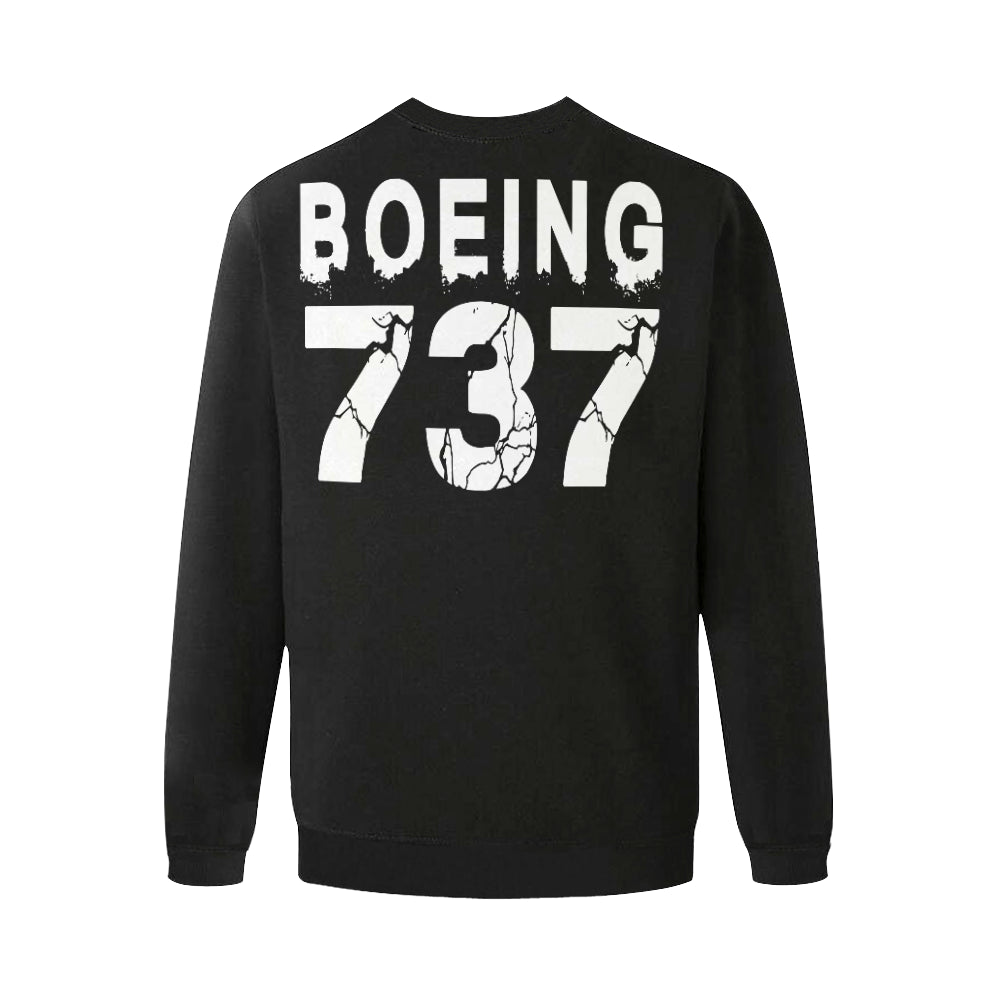 BOEING 737 Men's Oversized Fleece Crew Sweatshirt e-joyer