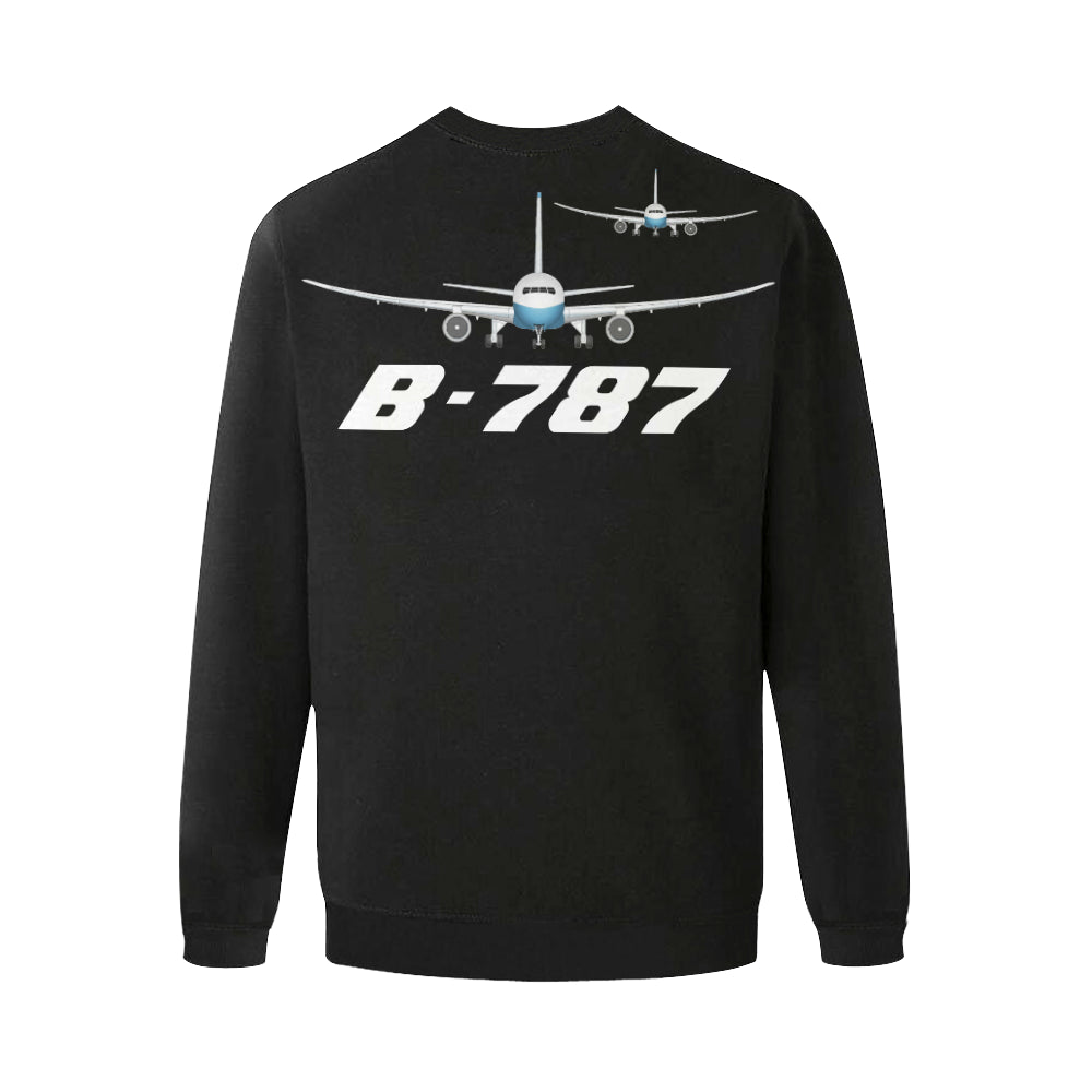 BOEING 787 Men's Oversized Fleece Crew Sweatshirt e-joyer