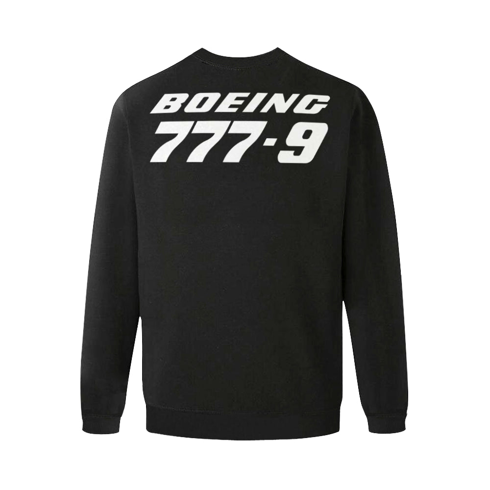 BOEING 777-9 Men's Oversized Fleece Crew Sweatshirt e-joyer