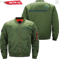 Thumbnail for SKYWORKS HELICOPTER LOGO BOMBER FLIGHT AVIATOR JACKET