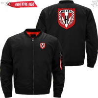 Thumbnail for HILLER HELICOPTER LOGO BOMBER FLIGHT AVIATOR JACKET