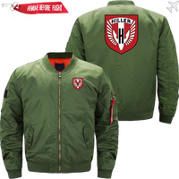 Thumbnail for HILLER HELICOPTER LOGO BOMBER FLIGHT AVIATOR JACKET