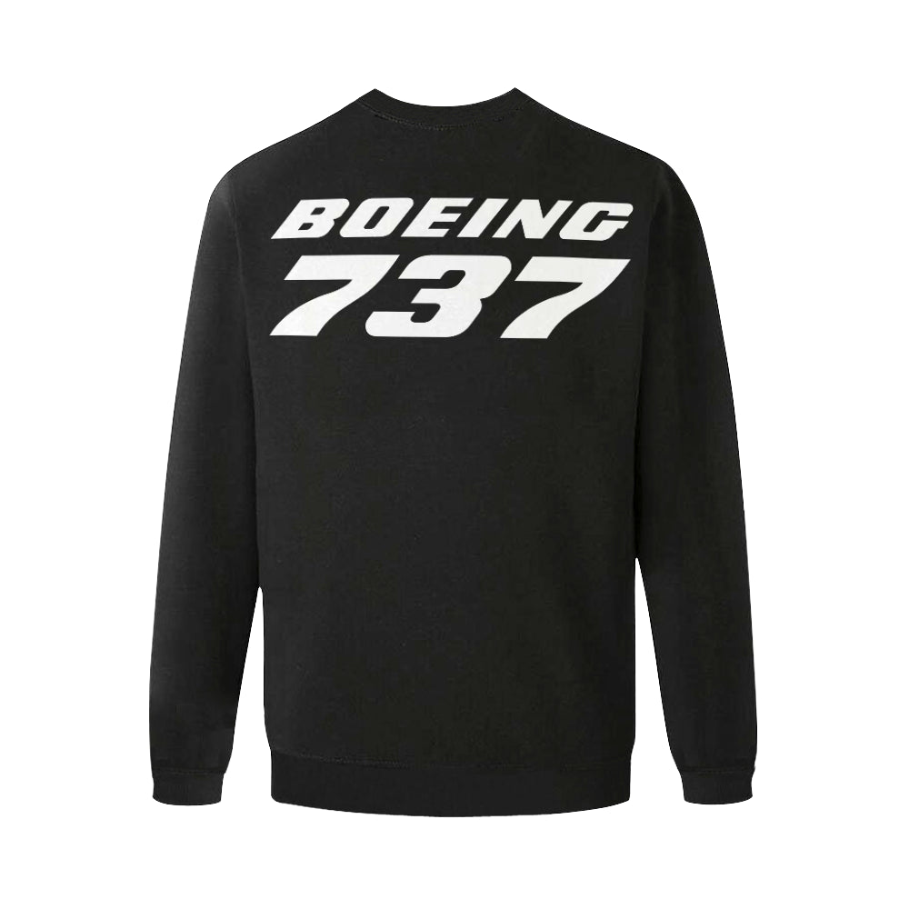 BOEING 737 Men's Oversized Fleece Crew Sweatshirt e-joyer