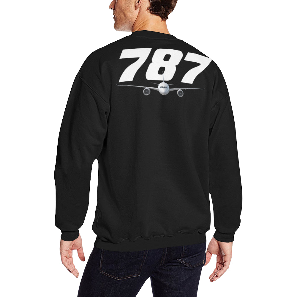 BOEING 787 Men's Oversized Fleece Crew Sweatshirt e-joyer