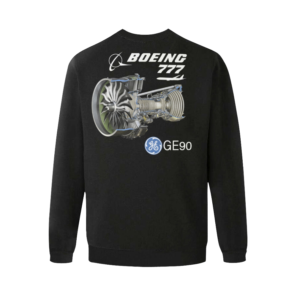 BOEING 777 Men's Oversized Fleece Crew Sweatshirt e-joyer