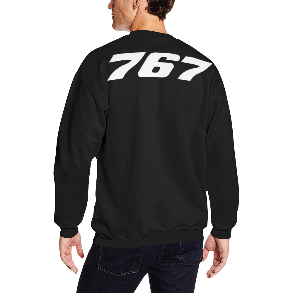 BOEING 767 Men's Oversized Fleece Crew Sweatshirt e-joyer