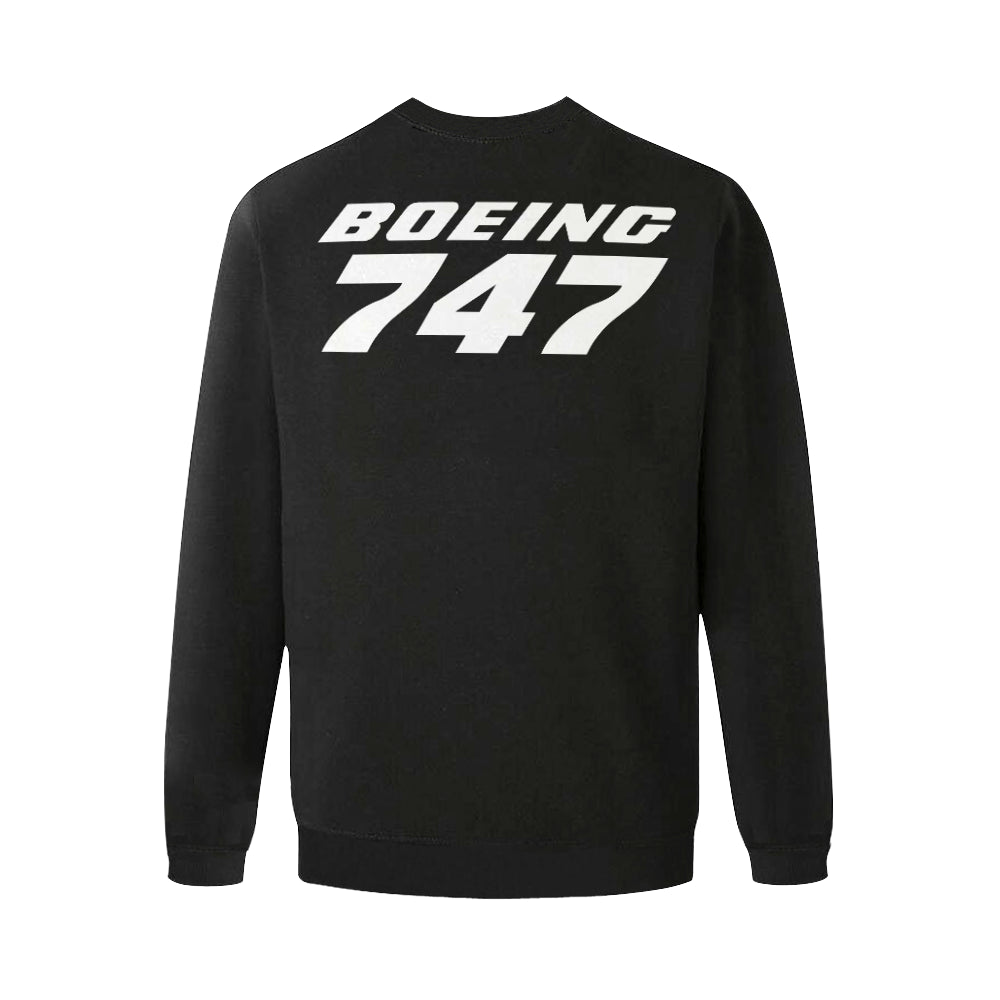 BOEING 747 Men's Oversized Fleece Crew Sweatshirt e-joyer