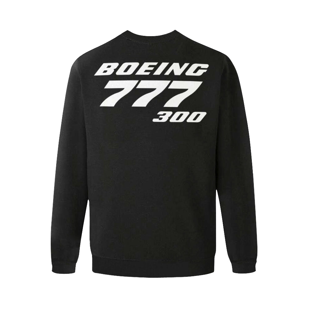 BOEING 777 Men's Oversized Fleece Crew Sweatshirt e-joyer