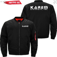 Thumbnail for KAREM HELICOPTER LOGO BOMBER FLIGHT AVIATOR JACKET