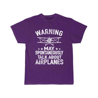 Thumbnail for May Spontaneous Talk About Airplanes - Pilot T-SHIRT THE AV8R