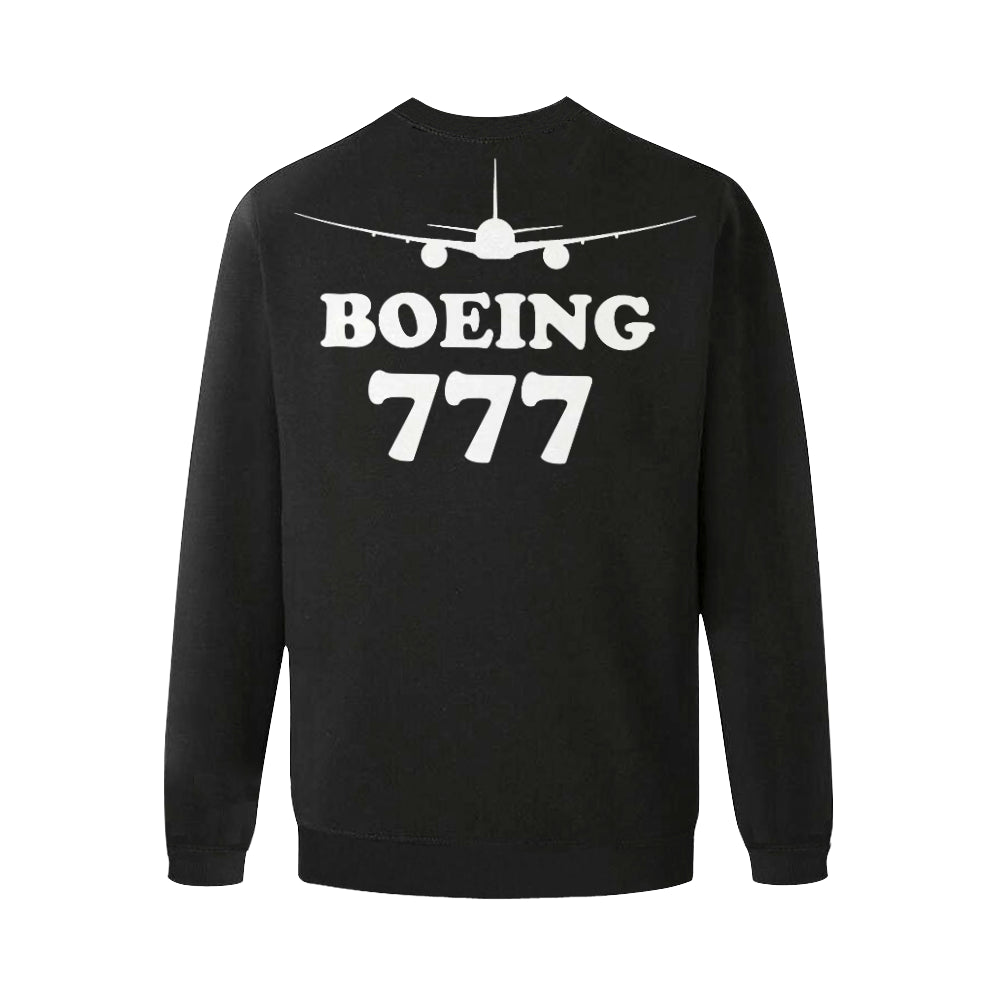 BOEING 777 Men's Oversized Fleece Crew Sweatshirt e-joyer