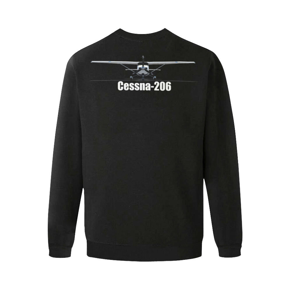 CESSNA - 206 Men's Oversized Fleece Crew Sweatshirt e-joyer