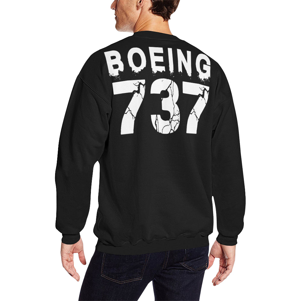 BOEING 737 Men's Oversized Fleece Crew Sweatshirt e-joyer