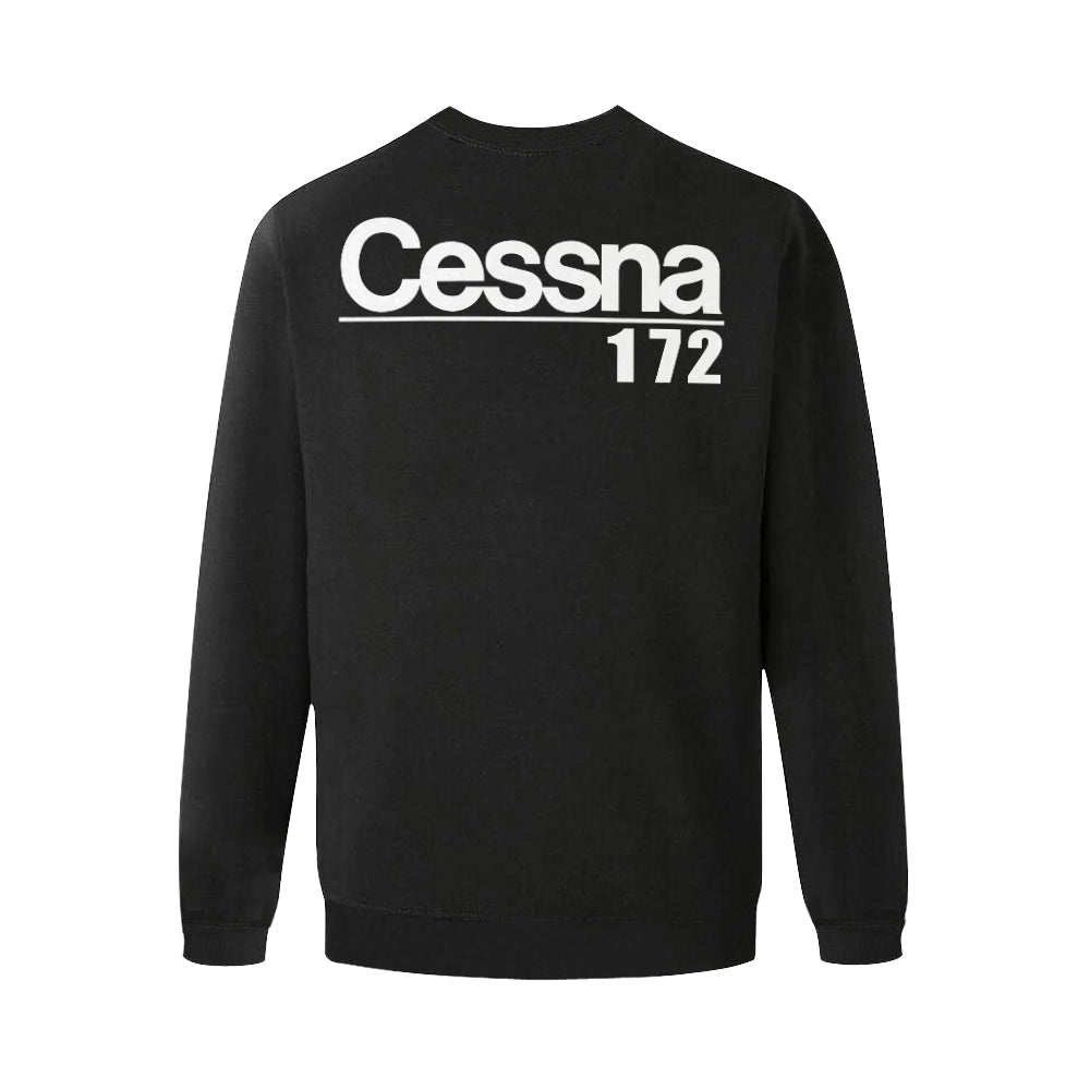 Cessna 172 Men's Oversized Fleece Crew Sweatshirt e-joyer