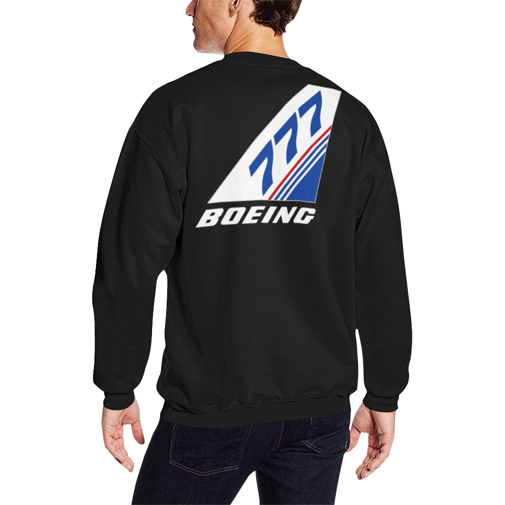 BOEING 777 Men's Oversized Fleece Crew Sweatshirt e-joyer