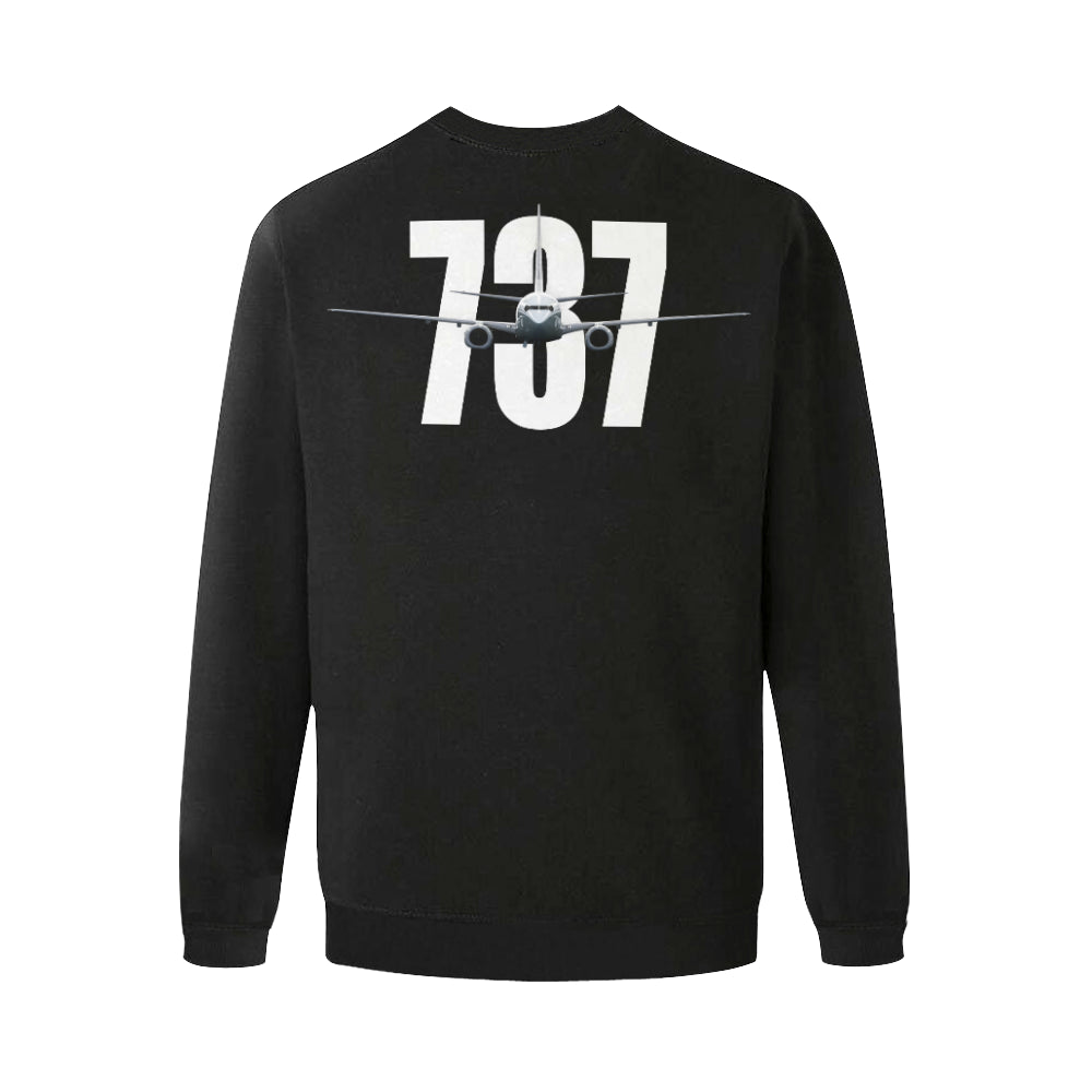 BOEING 737 Men's Oversized Fleece Crew Sweatshirt e-joyer