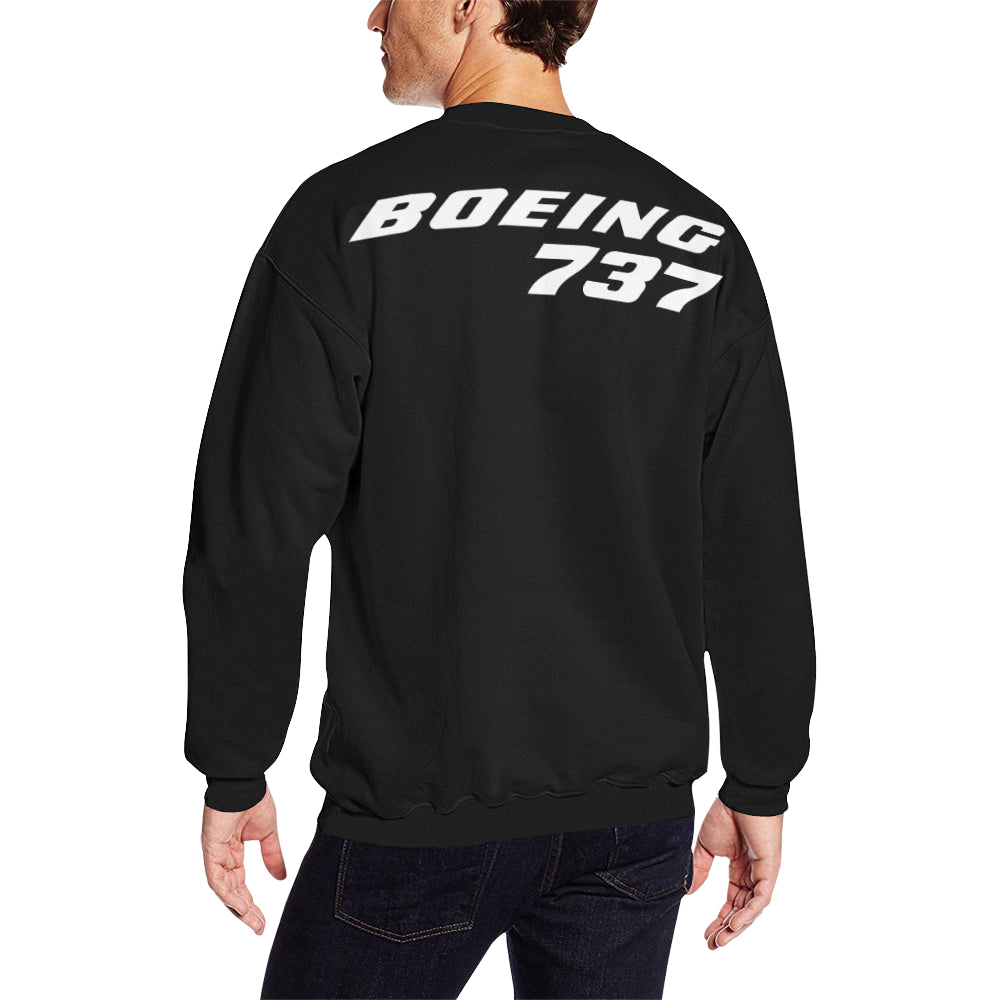 BOEING 737 Men's Oversized Fleece Crew Sweatshirt e-joyer