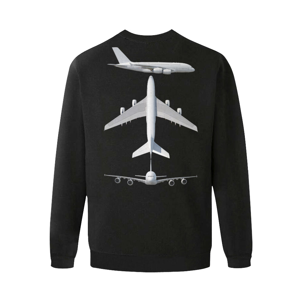 AIRBUS 380 Men's Oversized Fleece Crew Sweatshirt e-joyer