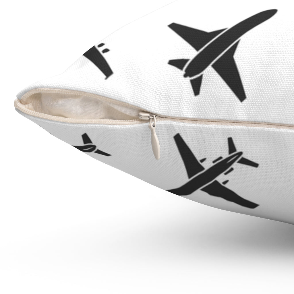 BLACK AIRPLANES  PILLOW Printify