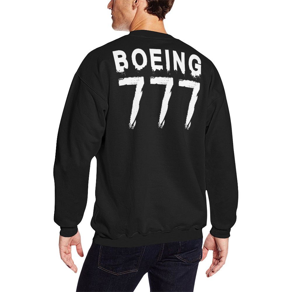 BOEING 777 Men's Oversized Fleece Crew Sweatshirt e-joyer