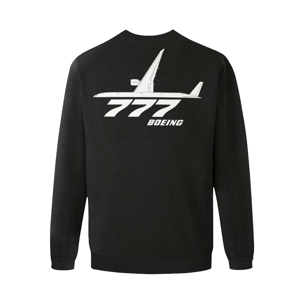 BOEING 777 Men's Oversized Fleece Crew Sweatshirt e-joyer