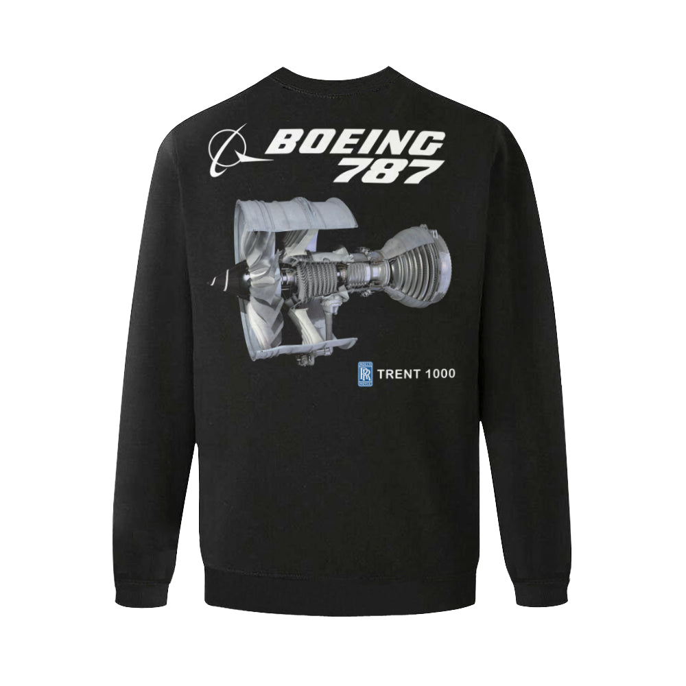 BOEING 787 Men's Oversized Fleece Crew Sweatshirt e-joyer