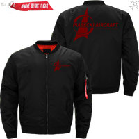 Thumbnail for PLASECK HELICOPTER LOGO BOMBER FLIGHT AVIATOR JACKET
