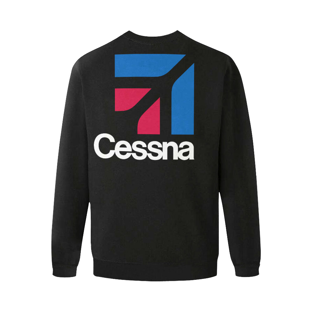 CESSNA Men's Oversized Fleece Crew Sweatshirt e-joyer