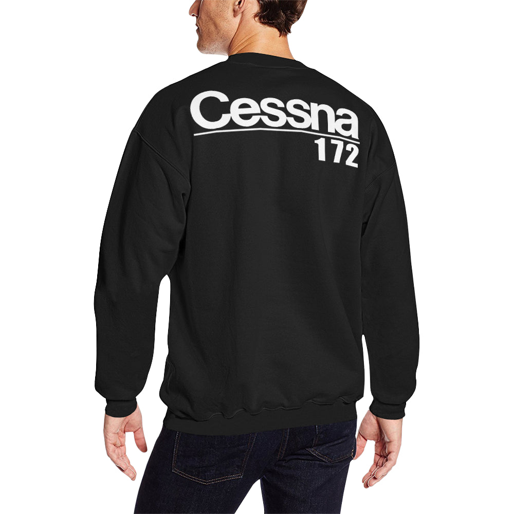 Cessna 172 Men's Oversized Fleece Crew Sweatshirt e-joyer