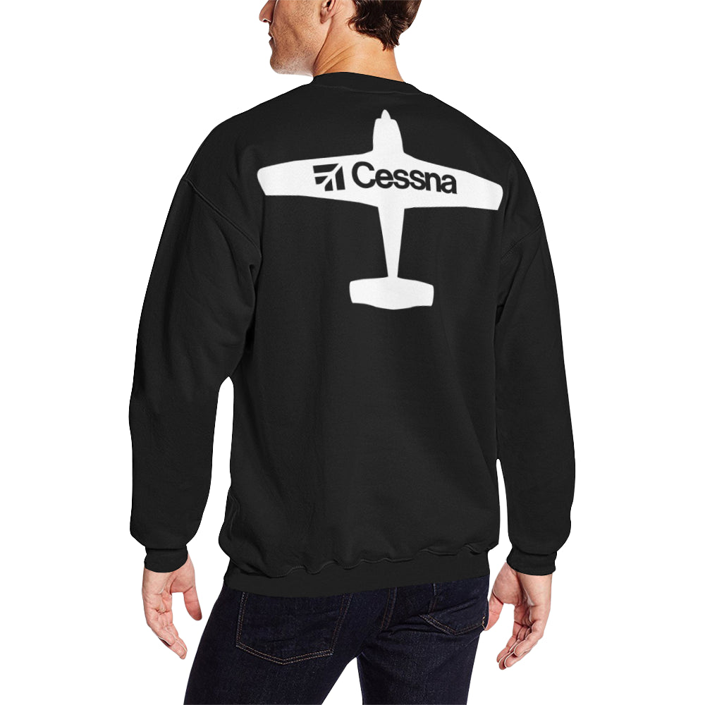 CESSNA Men's Oversized Fleece Crew Sweatshirt e-joyer