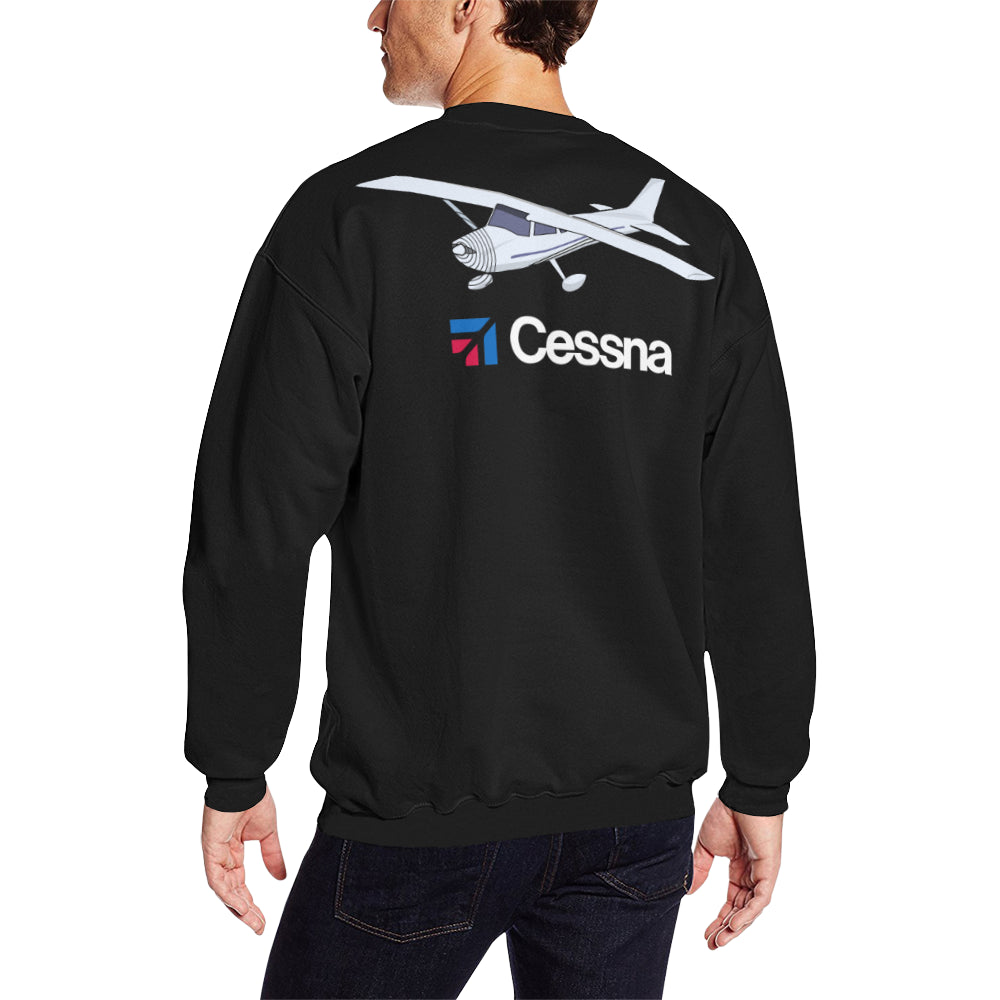 CESSNA Men's Oversized Fleece Crew Sweatshirt e-joyer