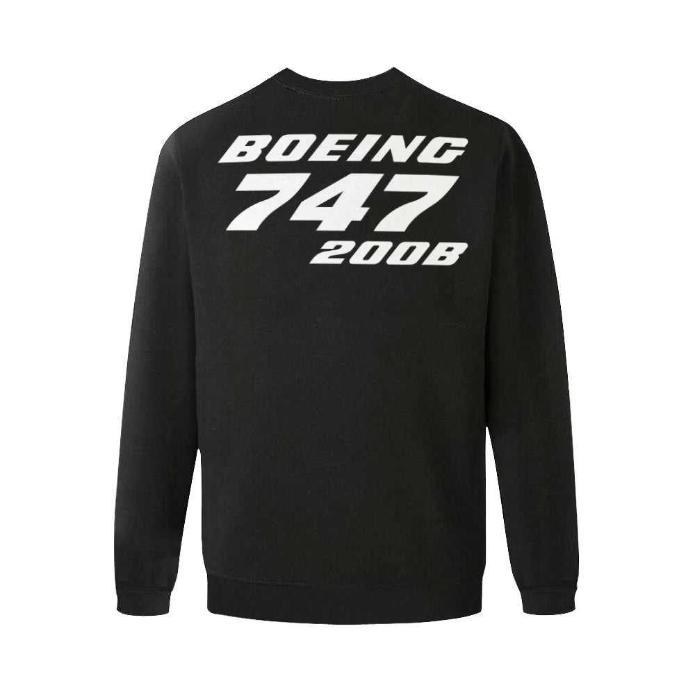 BOEING 747 Men's Oversized Fleece Crew Sweatshirt e-joyer