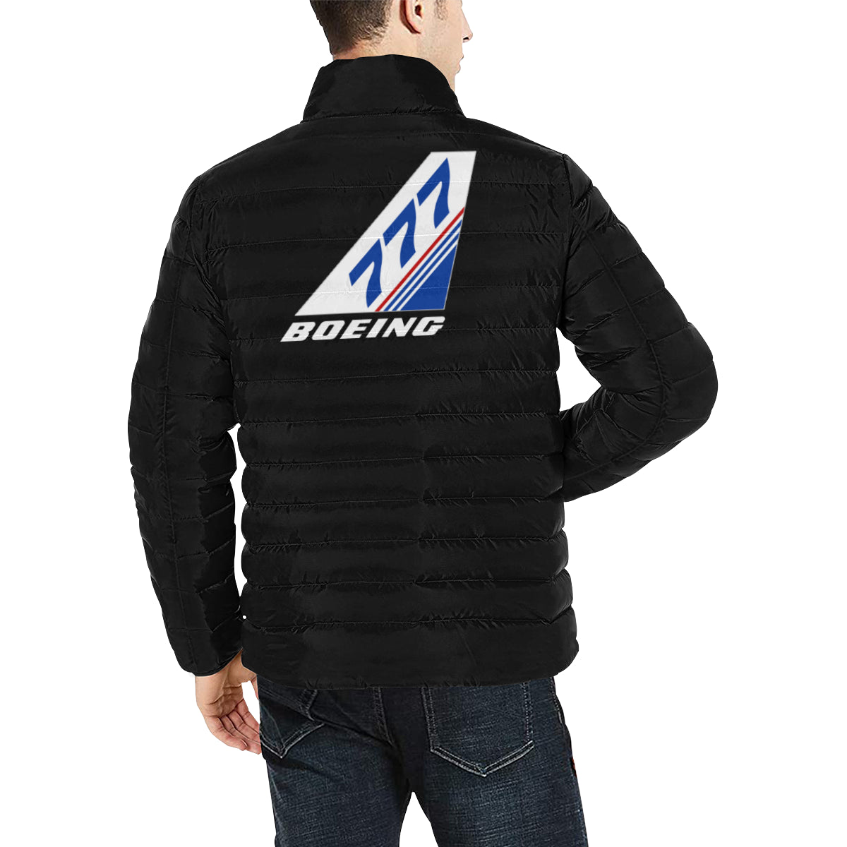BOEING 777 Men's Stand Collar Padded Jacket e-joyer