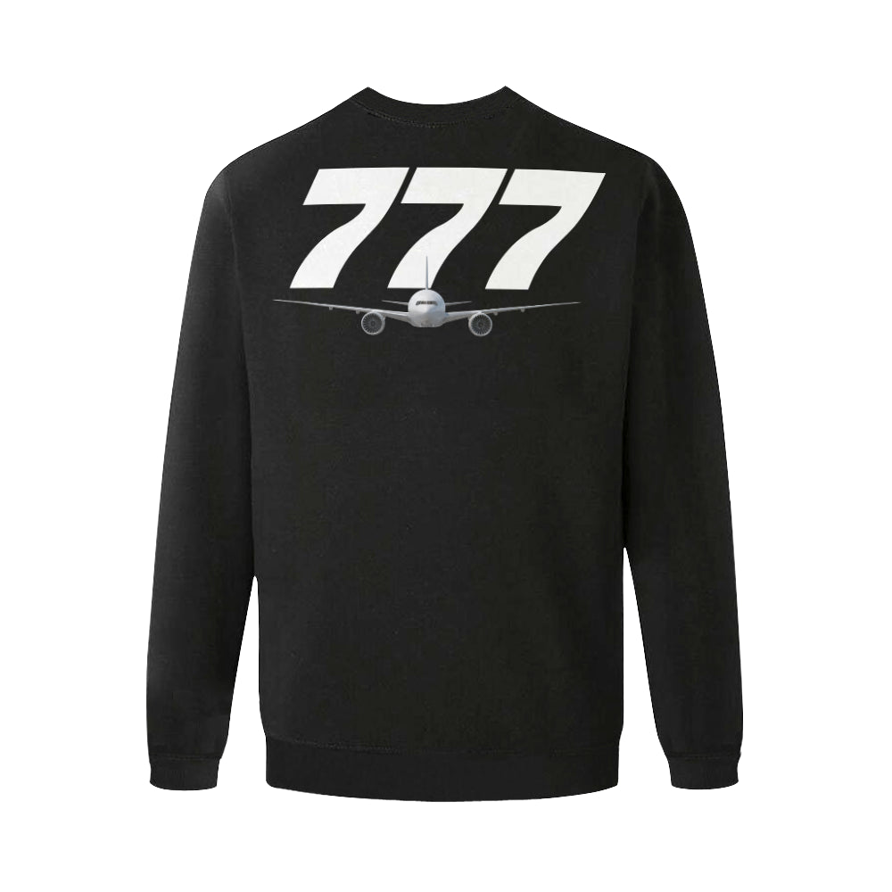 BOEING 777 Men's Oversized Fleece Crew Sweatshirt e-joyer