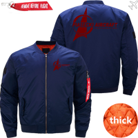 Thumbnail for PLASECK HELICOPTER LOGO BOMBER FLIGHT AVIATOR JACKET