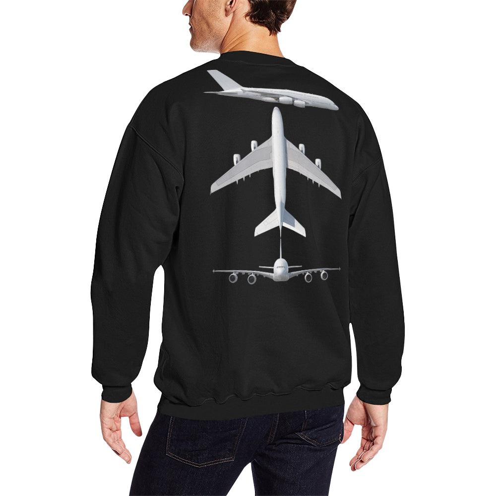 AIRBUS 380 Men's Oversized Fleece Crew Sweatshirt e-joyer