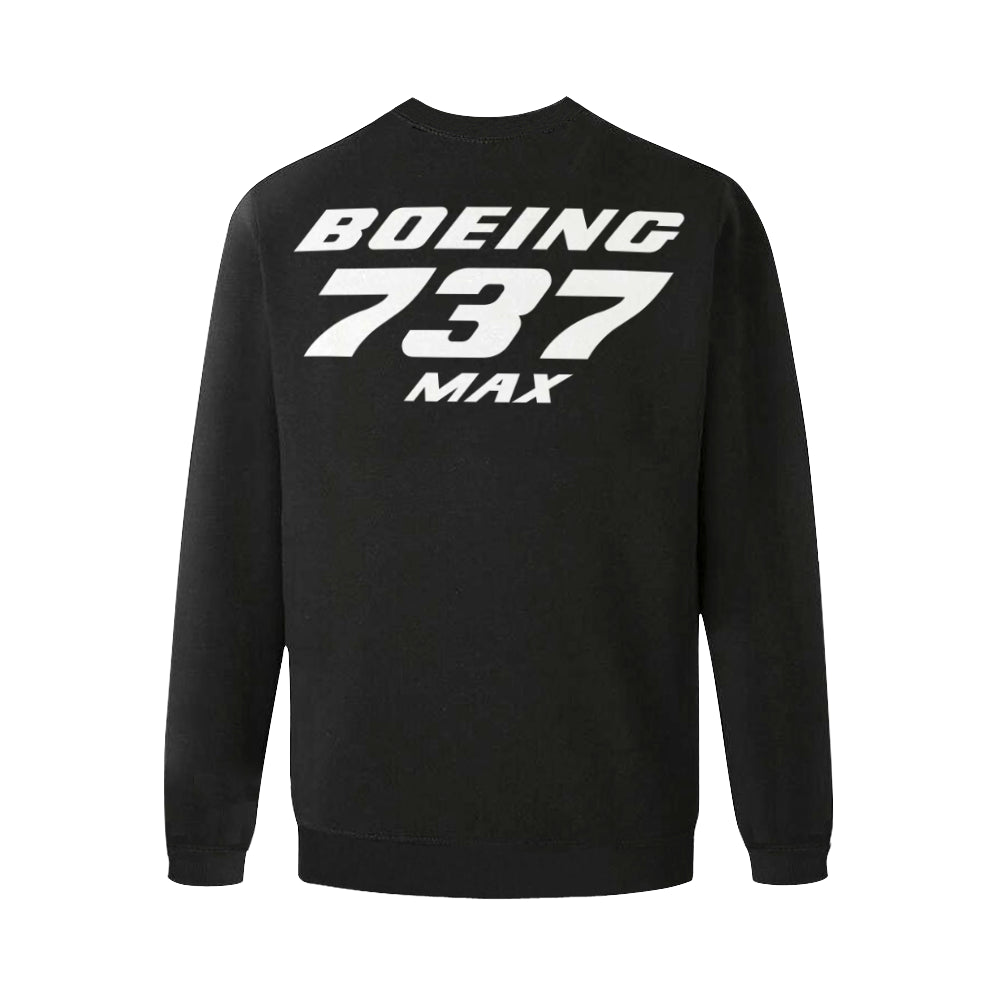 BOEING 737 Men's Oversized Fleece Crew Sweatshirt e-joyer