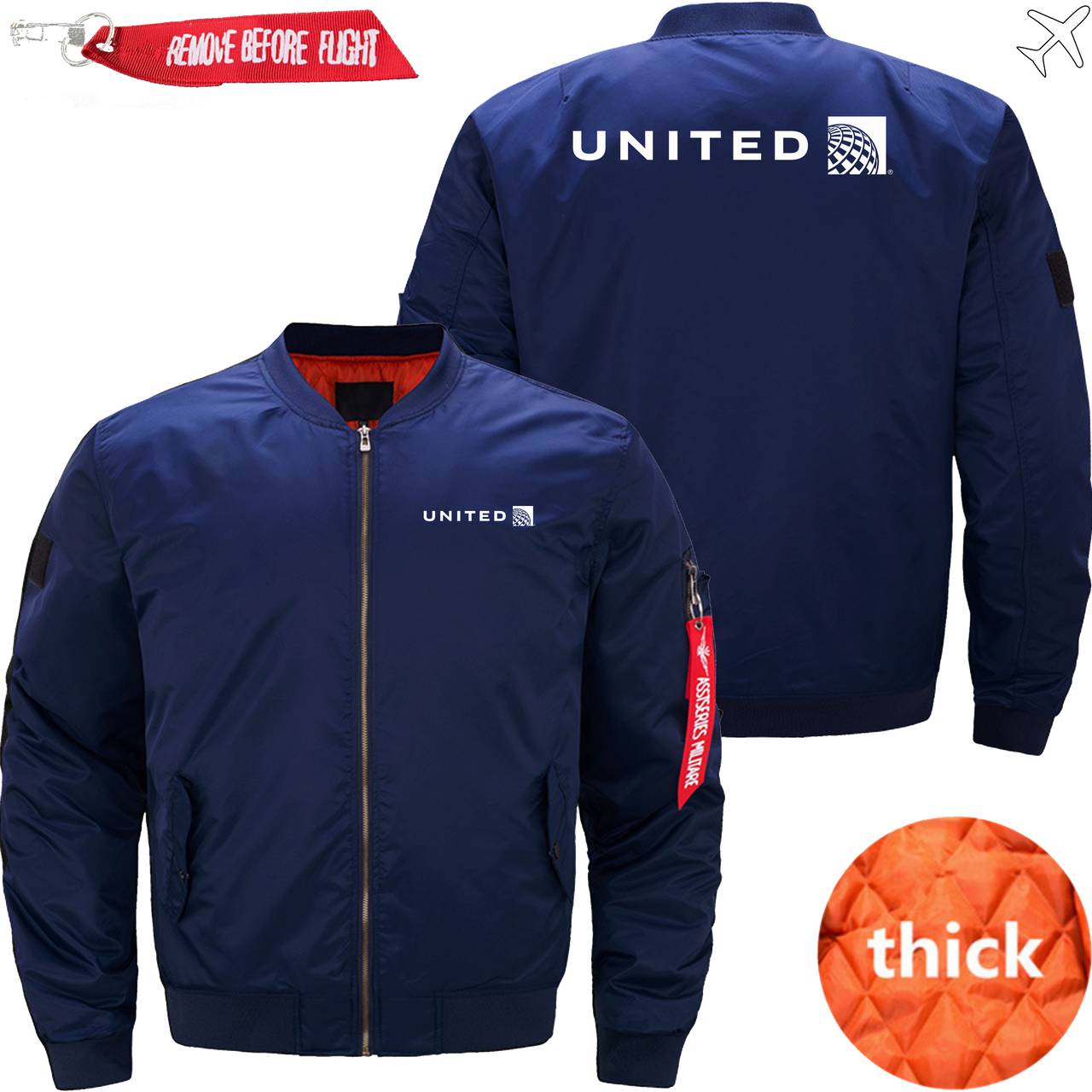 UNITED AIRLINES MA1 JACKET THE AV8R