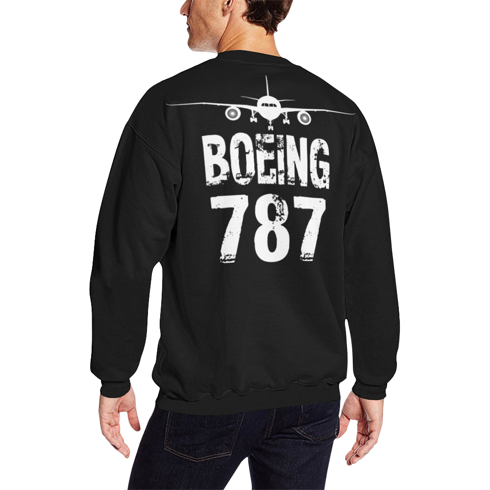 BOEING 787 Men's Oversized Fleece Crew Sweatshirt e-joyer