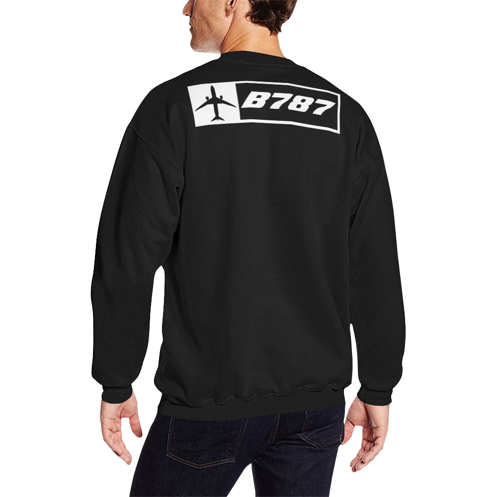 BOEING 787 Men's Oversized Fleece Crew Sweatshirt e-joyer