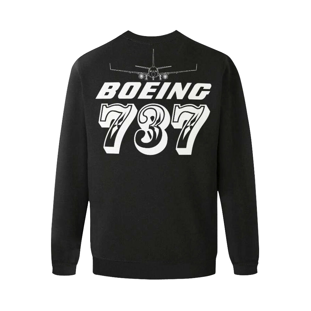 BOEING 737 Men's Oversized Fleece Crew Sweatshirt e-joyer