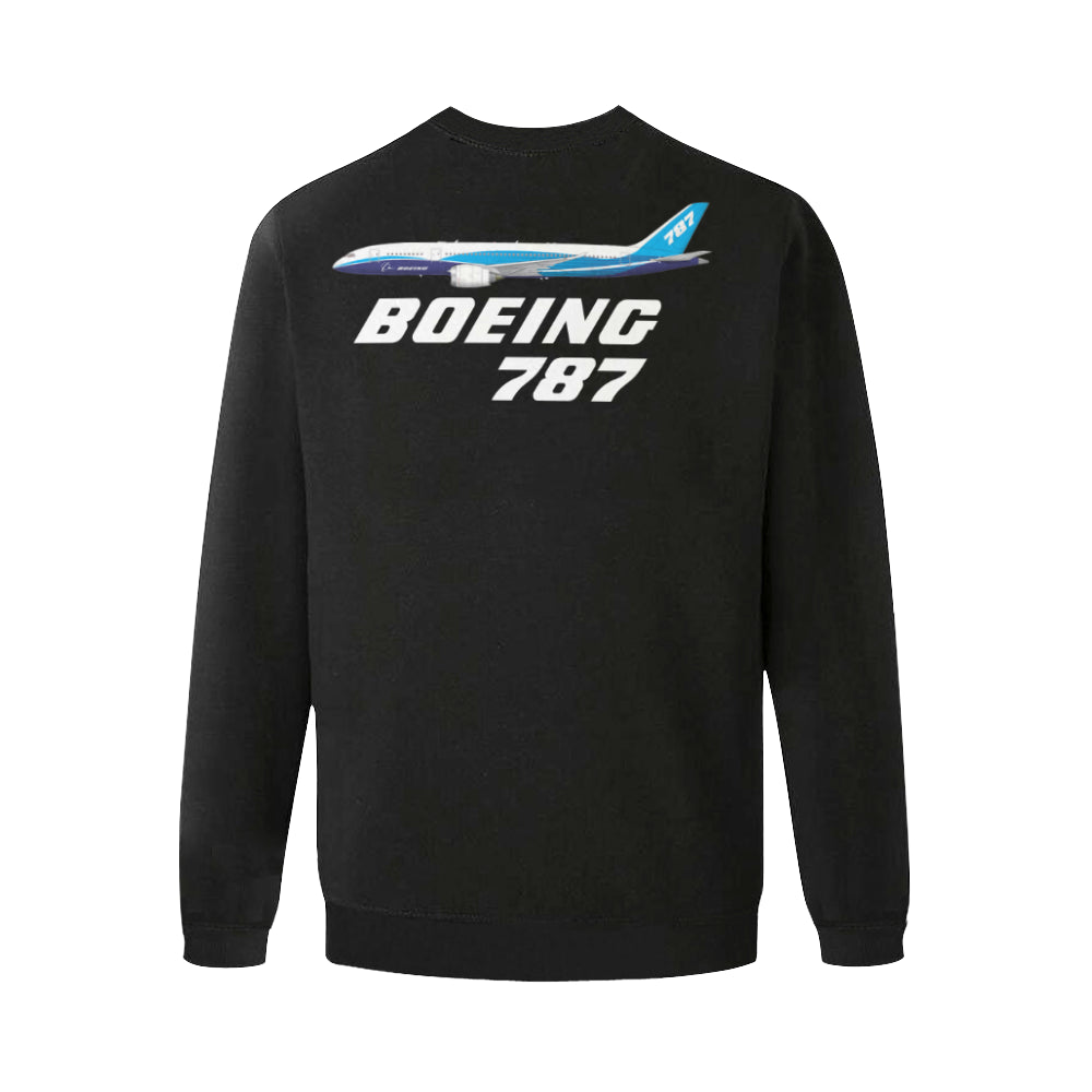 BOEING 787 Men's Oversized Fleece Crew Sweatshirt e-joyer