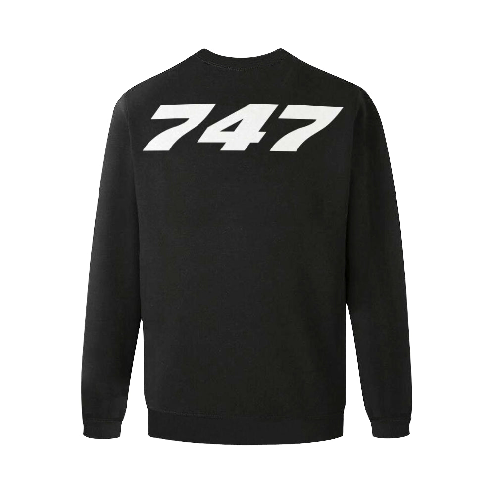 BOEING 747 Men's Oversized Fleece Crew Sweatshirt e-joyer