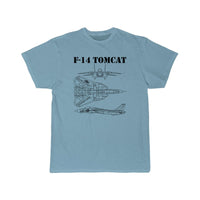 Thumbnail for Vintage Black F14 Tomcat Schematic F-14 Jet T SHIRT THE AV8R
