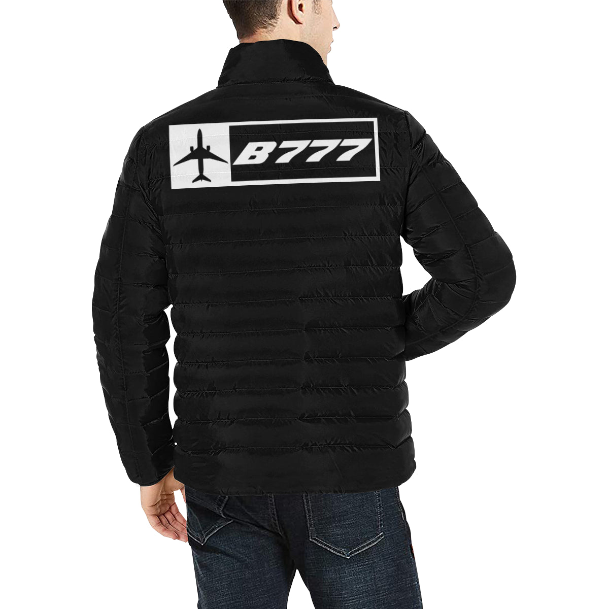 BOEING 777 Men's Stand Collar Padded Jacket e-joyer